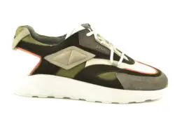 H32 lage sneakers Just-Inn grijs-zwart-wit