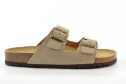 Scholl heren slippers beige suede