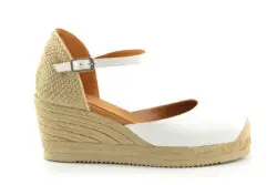 Unisa Espadrilles wit leer