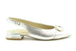 Paul Green zilverkleurige ballerina's leer