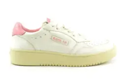 Back70 lage sneakers wit-roze leer