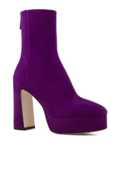 Lola Cruz enkellaars hak 034T30BK paars