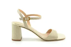 Unisa sandalen hak goud glitter