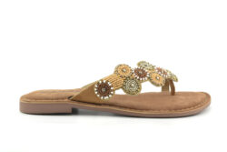 Lazamani teenslippers beige beads