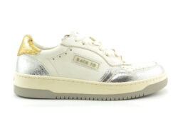 Back70 lage sneakers wit-zilver-goud  leer