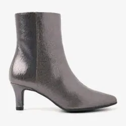 Via Vai enkellaarzen hak loodgrijs leer