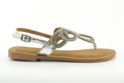 Lazamani sandalen zilver/strass