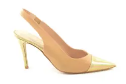 Zinda pumps lichtbruin leer/teenkap