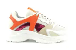 Red-Rag chunky sneakers beige-fuxia-oranje
