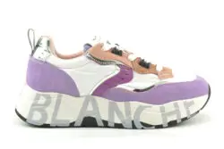 Voile Blanche luxe sneakers wit-lila