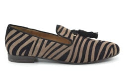 Pedro Miralles loafers bruin-zwart zebra