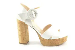 NeroGiardini sandalen plateau hak wit lak