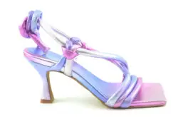 Toral sandalen hak lila-rose-paars leer