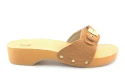 Scholl clogs Pescura Heel bruin suede