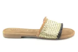 Lazamani slippers goud/zwart