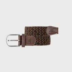 Billy Belt elastische herenriem bruin combi