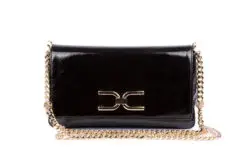 Unisa schoudertas zwart lak