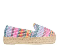 Manebi espadrilles Acapulco fuxia-blauw
