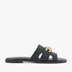 Via Vai slippers Harita Zahra zwart leer