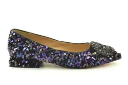 Alma en Pena ballerina pailletten zwart multi