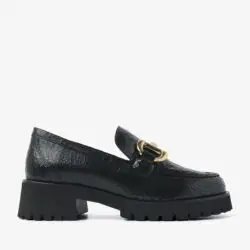 Via Vai loafers zwart crackelé leer