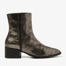 Via Vai enkellaarzen hak zilver-grijs