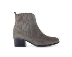 Gabor Taupe suede enkellaarzen hakje H