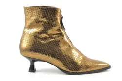 Zinda enkellaarzen hak brons metallic