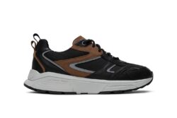 Xsensible lage sneakers zwart-bruin H