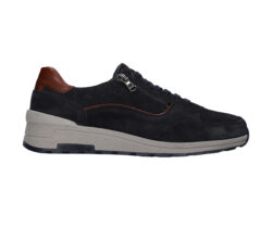 Waldlaufer casual veterschoenen dk.blauw suede H