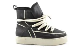 EstSeven moonboots black-white leer/wol