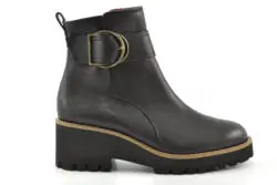 Paul Green zwarte enkellaarzen leer