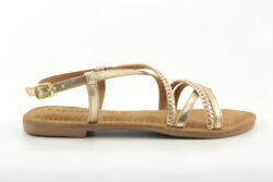Lazamani sandalen goud leer