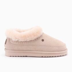 Warmbat dames pantoffels suede licht roze
