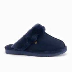 Warmbat dames pantoffels Flurry donkerblauw