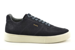 Blackstone blauw suede sneakers