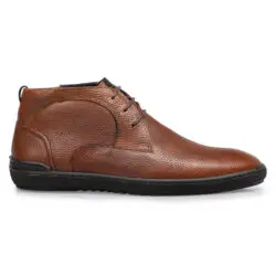 Floris van `Bommel hoge veterschoen De Scooper cognac H