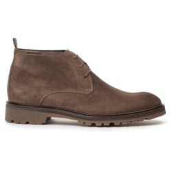 Floris van Bommel hoge veterschoenen taupe suede
