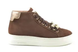 Stokton luxe sneakers bruin suede / goud