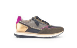 Gabor lage sneakers groen-zwart-paars H