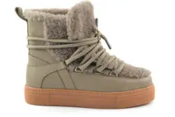 EstSeven moonboots taupe leer/ wol