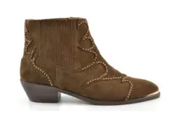 Toral enkellaarzen bruin suede met studs
