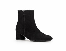 Gabor enkellaarzen hak zwart suede