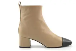 Unisa enkellaarsjes hak bruin-zwart leer