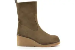 Unisa enkellaarzen sleehak taupe suede