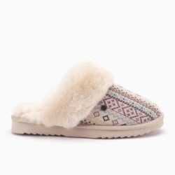 Warmbat pantoffels Collie print blush