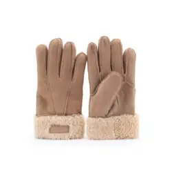 Warmbat dames handschoenen lammy camel