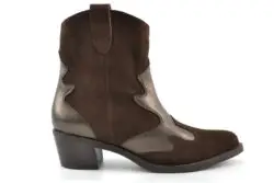 Unisa westernlaarsjes bruin leer/suede