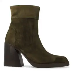 Red-Rag enkellaarzen hak groen suede