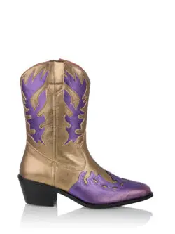 DWRS westernlaarzen Bella paars/taupe